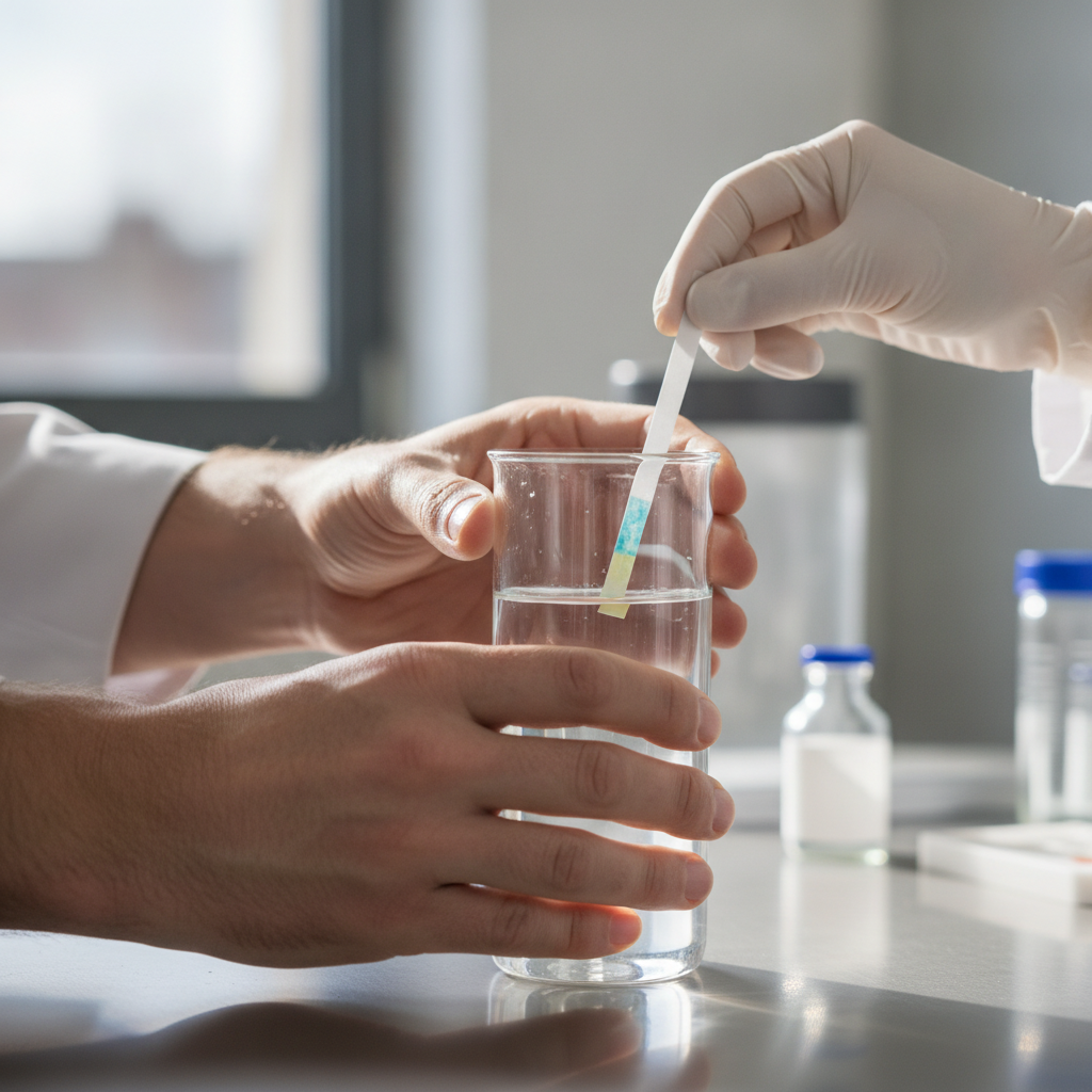 Water Testing just hands