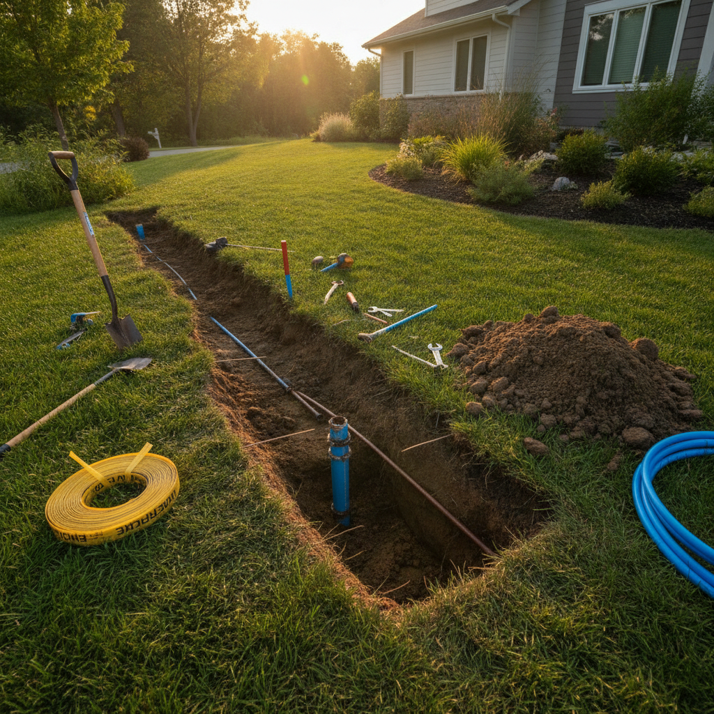 Water Line Repair No people